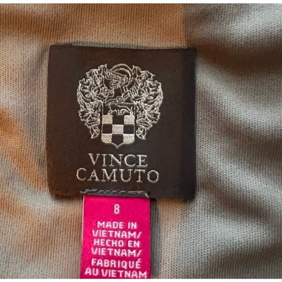 NEW! Vince Camuto Silver Metallic Knit Cowl Neck Sheath Dress Size 8- MSRP $138 - Picture 7 of 9